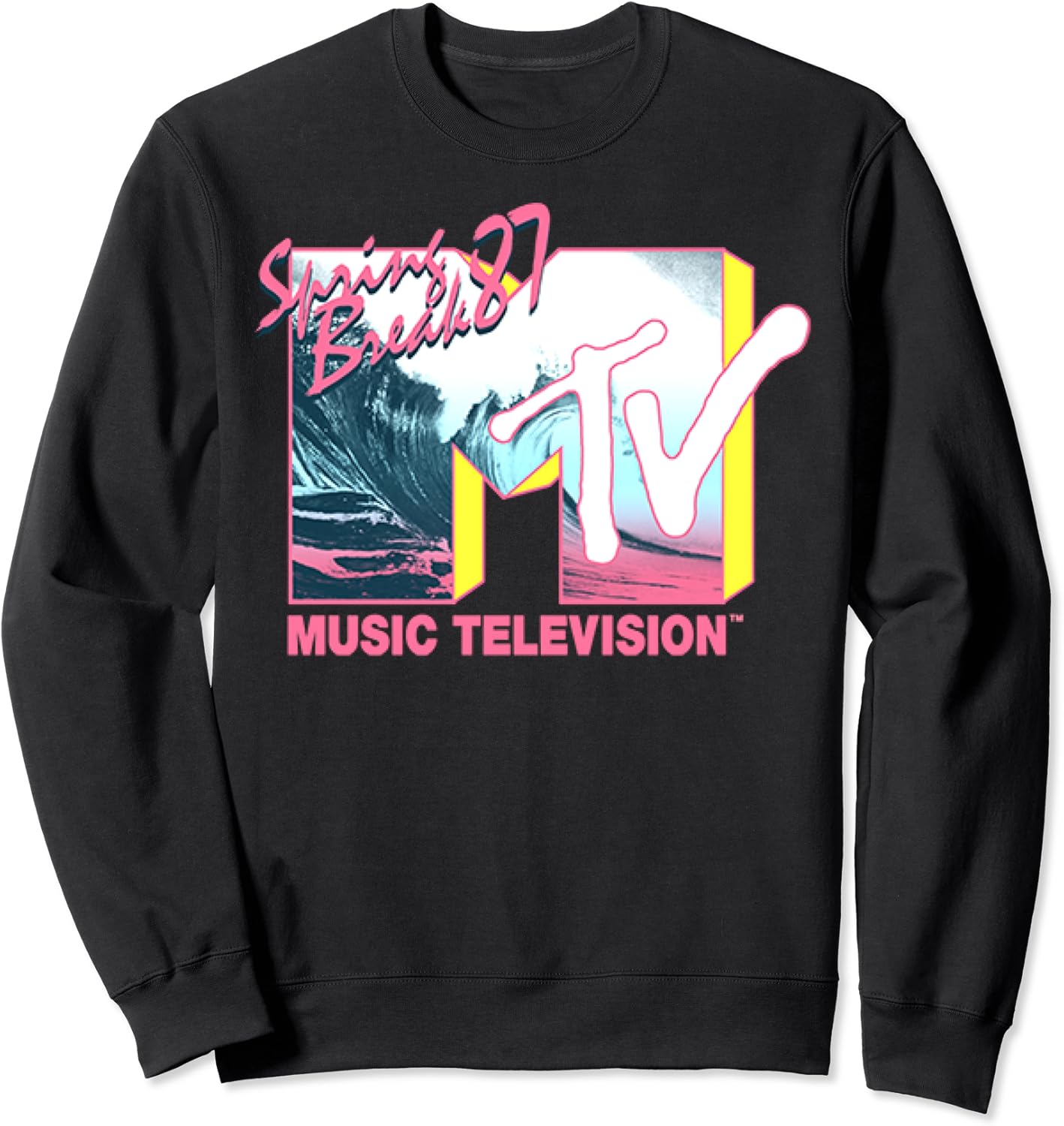 MTV Logo Spring Break 1987 Throwback Sweatshirt Clothing